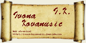 Ivona Kovanušić vizit kartica